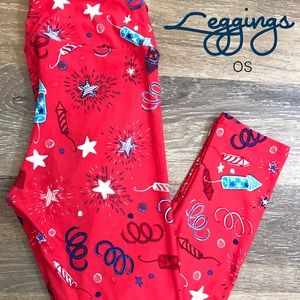 Lularoe 4th of July Leggings OS